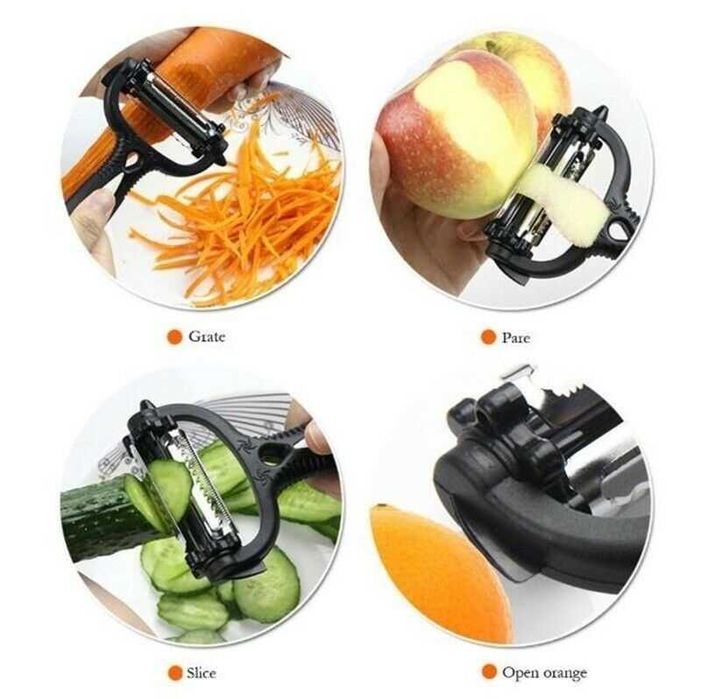 Decojitor 3 in 1 rotativ, multifunctional, pentru diverse legume Nou!!