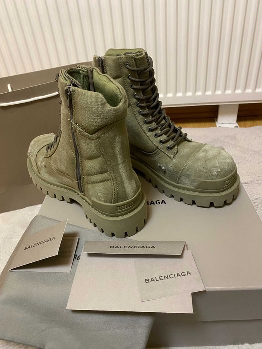 Balenciaga Strike Boots Green