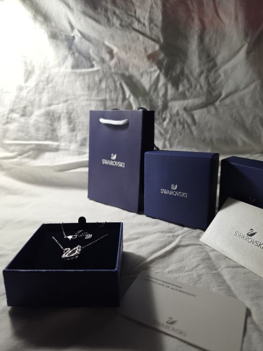 Lanț Swarovski White Swan(moving wing)