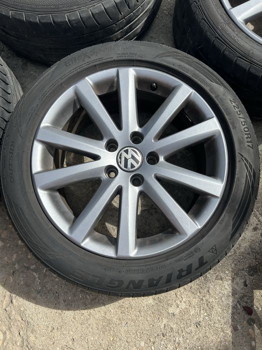 Set 4 jante originale VW R17 + anvelope  225/50 R17