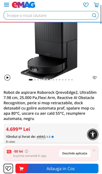 Aspirator Roborock Qrevo Edge 2 • NOU • Sigilat • Garantie • Robot