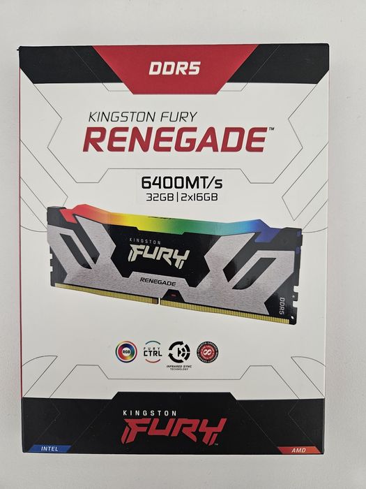 Kingston Fury Renegade 32GB RAM, 6400Mhz, CL32, Intel XMP