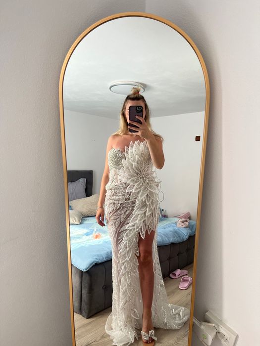 Rochie de mireasă făcută pe comandă în Kosovo la Mimosa Kadriaj mărimea xs-xxs