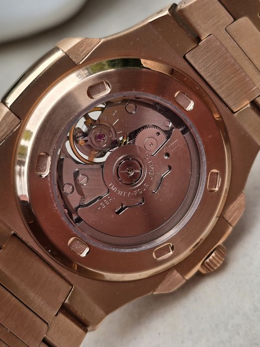 Ceas Seiko Mod "Seikonaut" Rose Gold - Automatic NH38 Open Heart - Nou