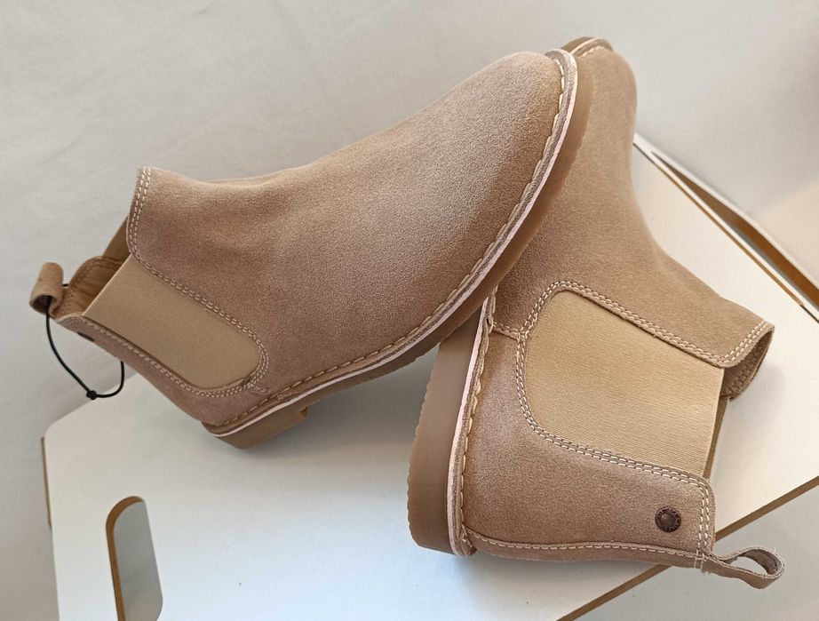 Ghete chelsea 44 plain toe Jack & Jones NOI piele naturala moale