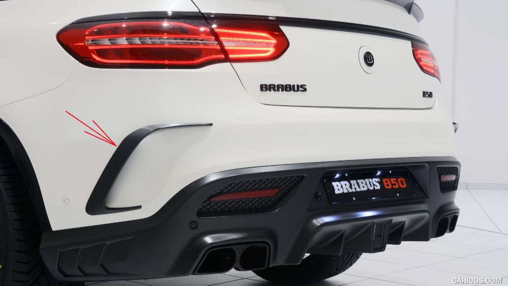 Карбон добавки към задна броня за GLE Coupe AMG C292