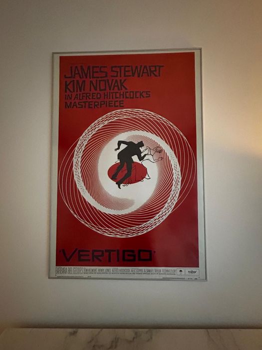 Poster Vertigo - design Saul Bass - 80×120 cm - inramat