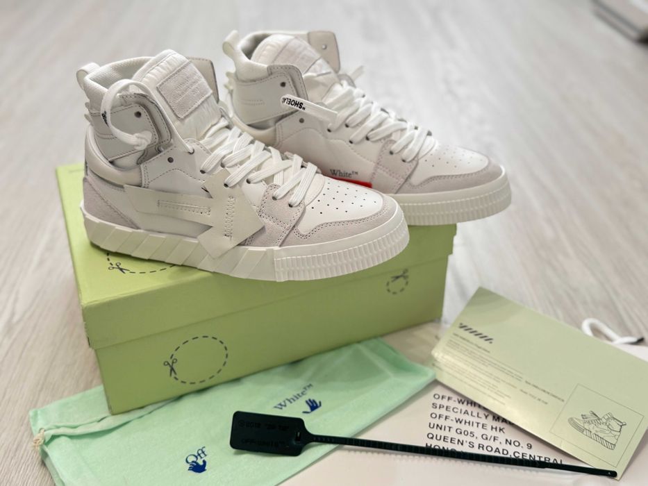 Adidasi OFF WHITE - High White SNEAKERS Premium din Piele Full Box NOI