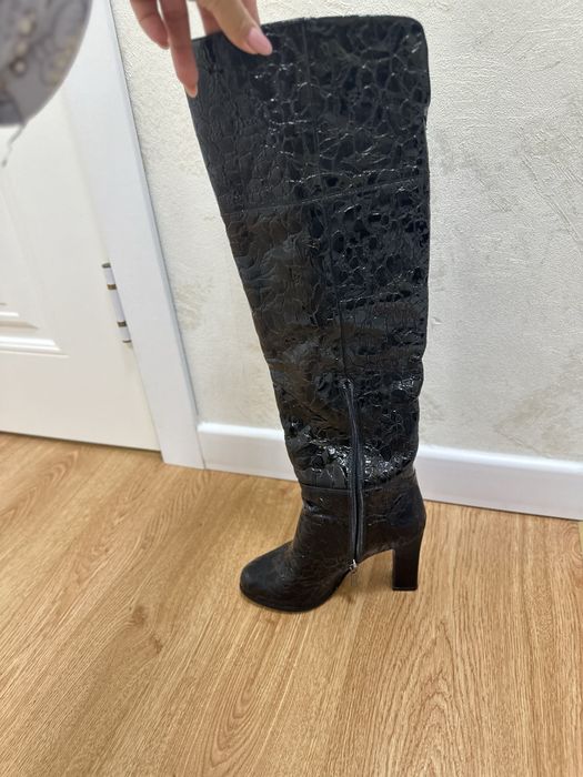 Сапоги женские лаковые