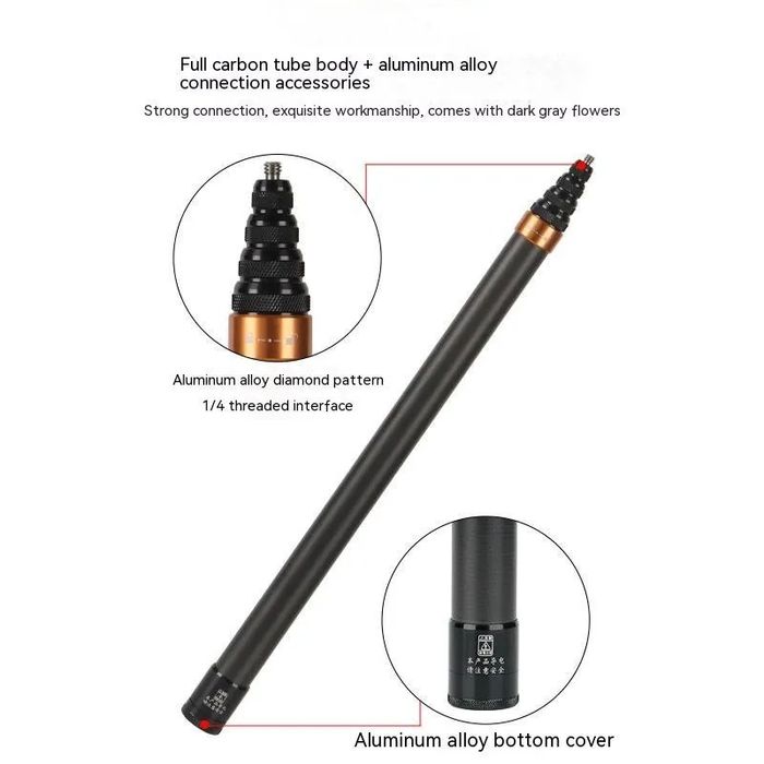 Selfie Stick Carbon Invisible,3M,Insta360 X5,X4,X3,X2,ONE,GoPro - NOU