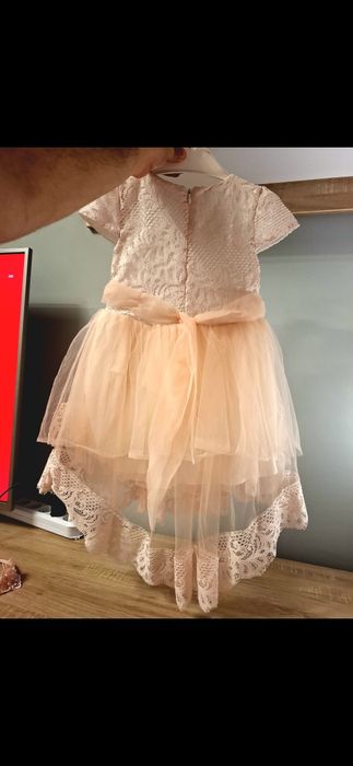 Rochie fete, superba, corai, de ocazie, marimea 104