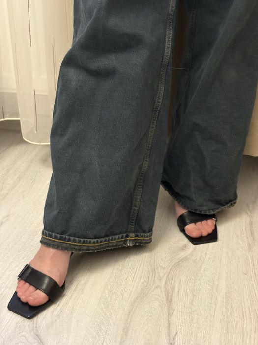 Pantofi, Mango, catarama, toc mic, bot patrat