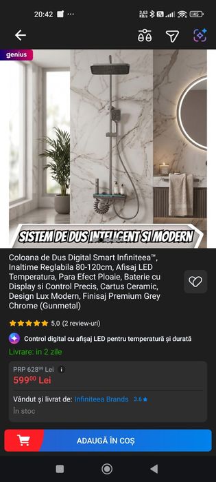 Coloana de dus multifuncțională. Nou