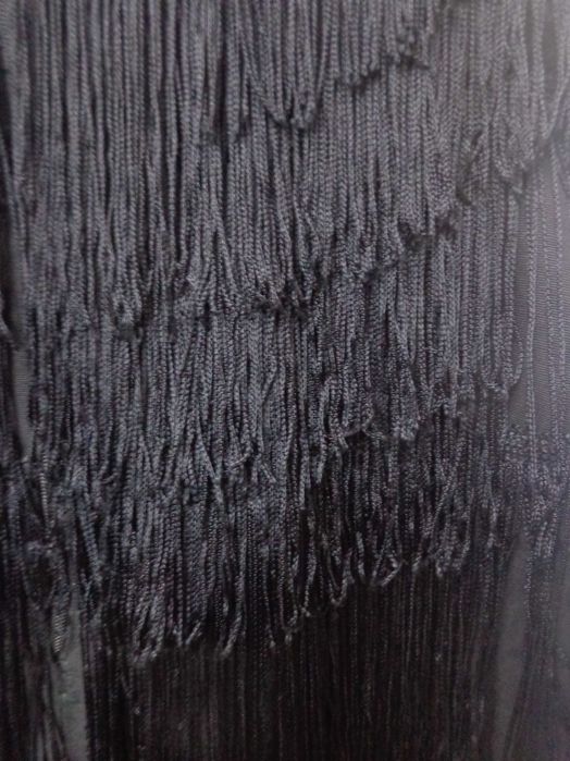 Rochie vintage Norma Kamali cu franjuri marimea 40