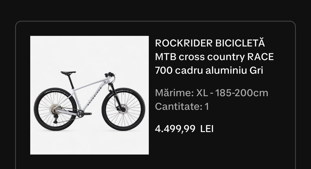 Rockrider race 700 cross country marime XL