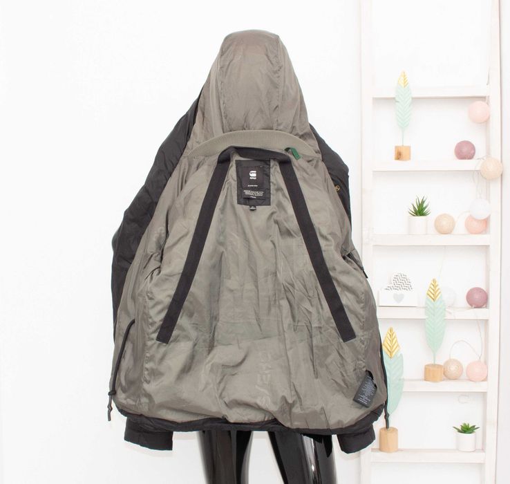 G-star Raw оригинално дамско яке черно голяма качулка овърсайз модел M