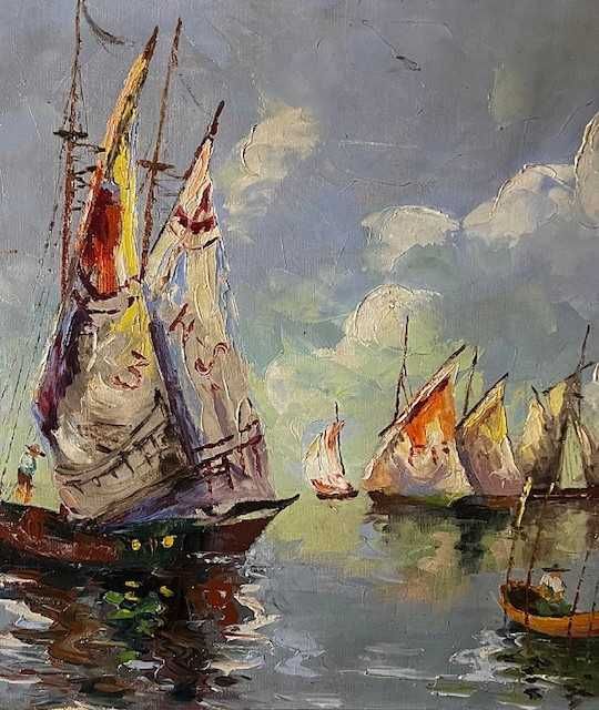 Tablou VECHI, impecabil, semnat Rudolf NEGELY. 80x60cm(100x80 cu rama)