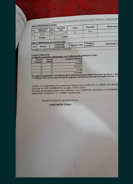 Teren de vânzare – 1200 mp, Brotăcei