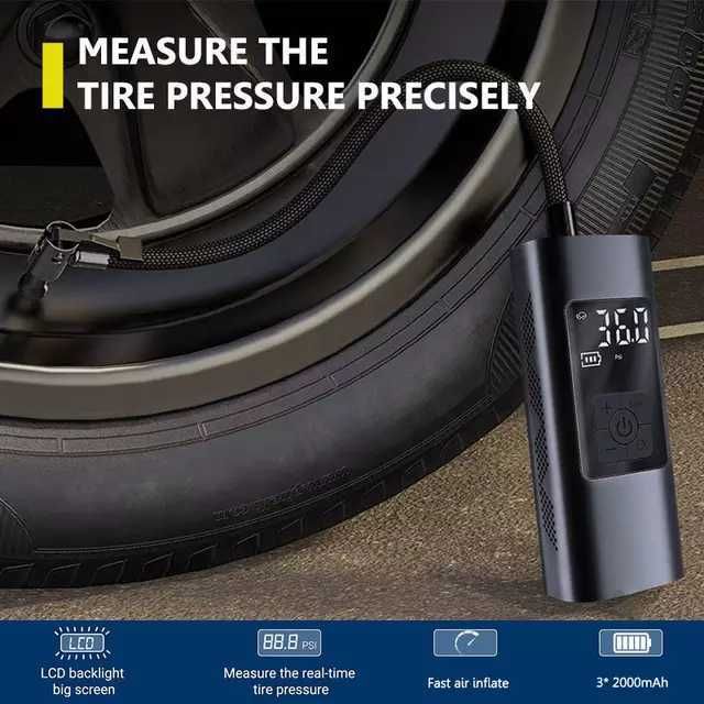 Насос электронной манометром с функцией автостоп фонар