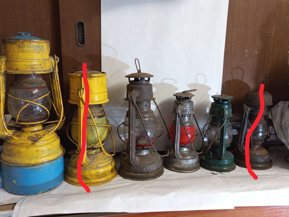 Стари германски газени фенери - 7 броя