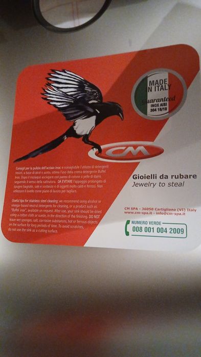 Чисто нова италианска иноксова мивка