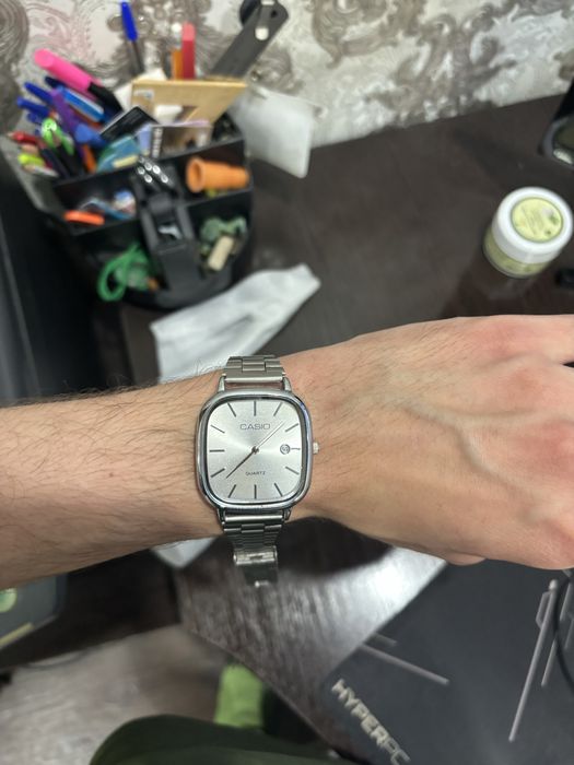 Часы наручные CASIO QUARTZ серебристые