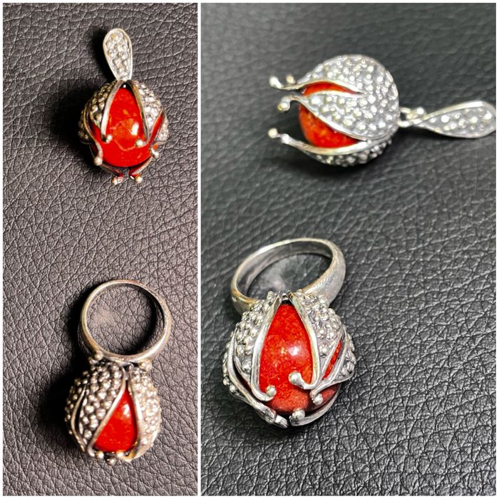 Пръстени медальони обеци сребърни silver 925 srebro prasten obeci