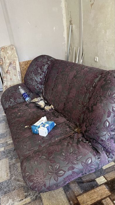 Отдам диван и кресло вместе