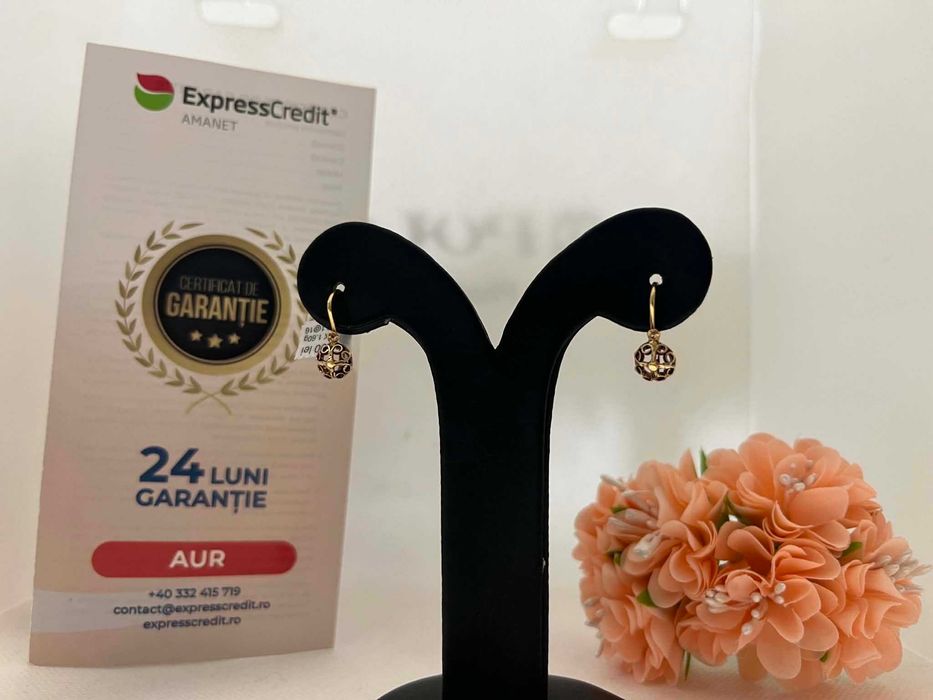 Cercei Aur 14k 1.60g (AG16 Moldova b32979)-Garantie 2 ani!