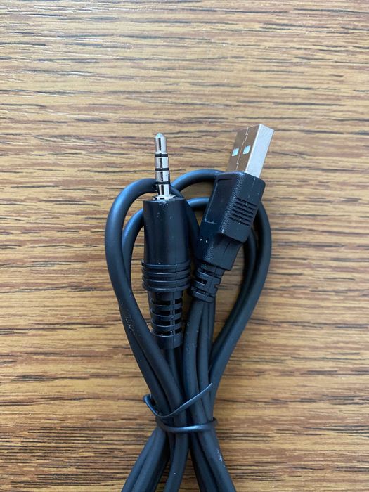 Cablu Date USB 2.0 la Jack 3.5 mm, Negru