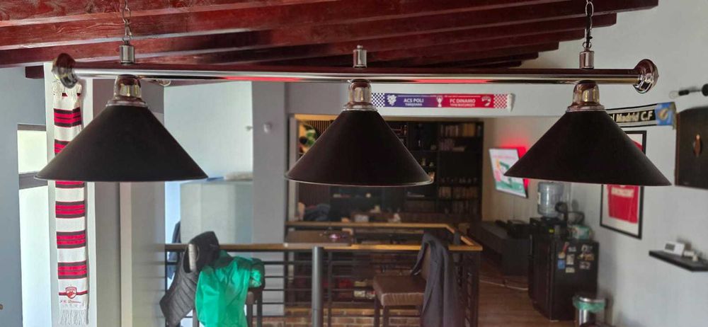 Masa Biliard James 8ft cu Blat + Suport Tacuri + Tacuri + Bile + Lampa Biliard + Blat Tenis Cu Fileu si Palete