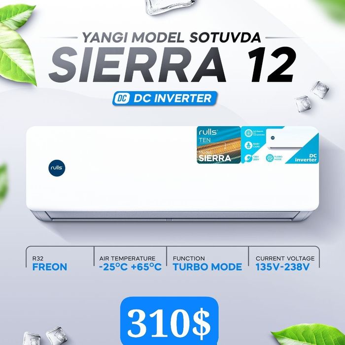 Кондиционер RULLS 12 Dc Inverter От Официального Диллера В Ташкенте до