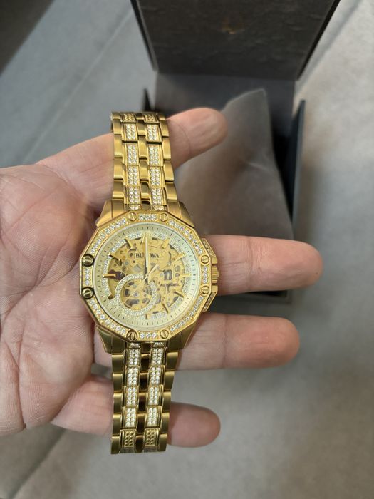 Ceas Bulova Automatic Octava Skeleton Gold