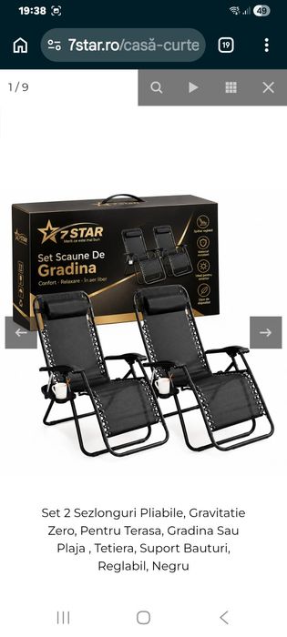 Șezlonguri zerogravity