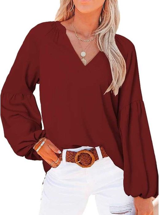 RESERVED Superba Bluza  Top Fashion/Chic Dama Gri Maneci Bufante