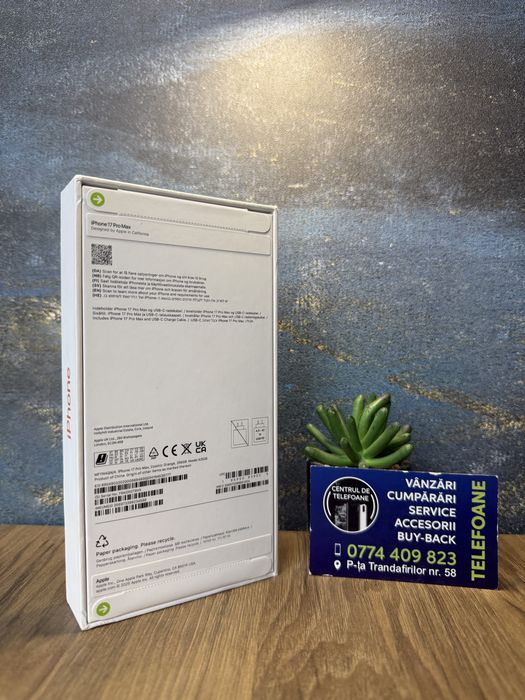 Iphone 17 Pro Max/256GB/nou/2 ani garantie Centrul de Telefoane/Rate