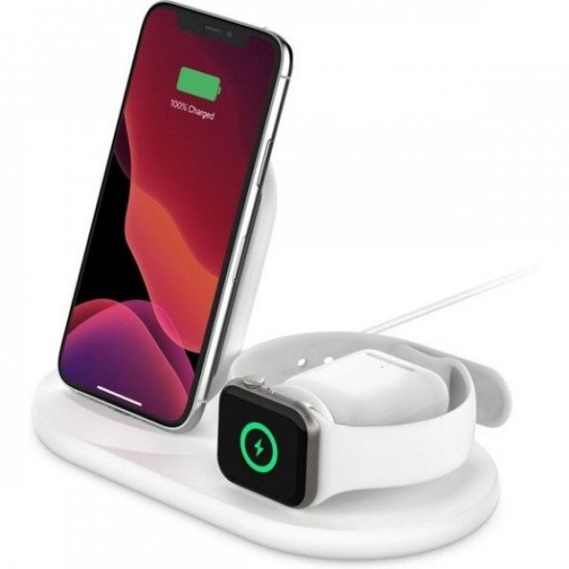 Statie incarcare Belkin 3 in1 compatibila doar cu Iphone