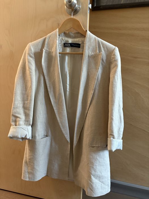 ZARA ленен блейзър