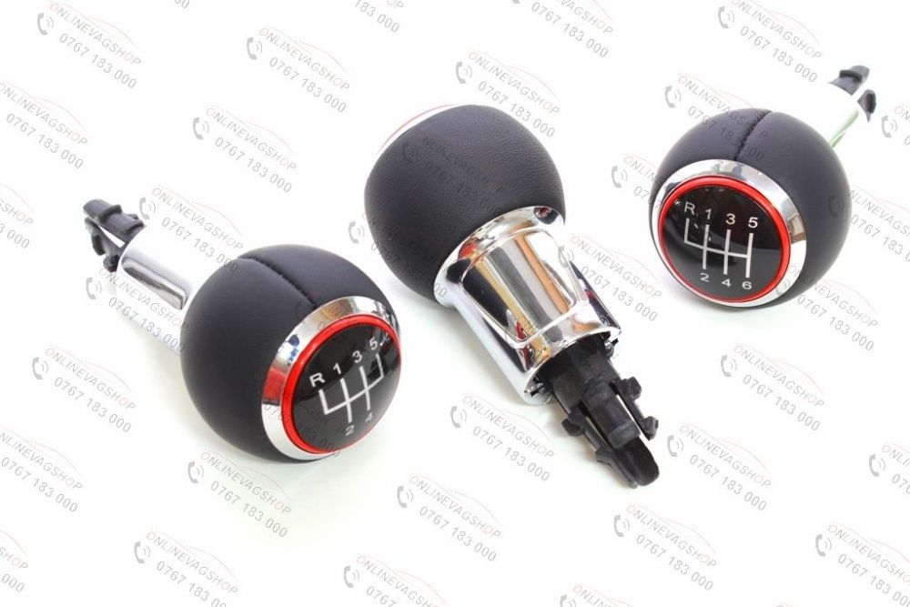 Nuca schimbator piele S-line Audi A3 8P,A4 B8,A5,A6,Q5 5 sau 6 viteze