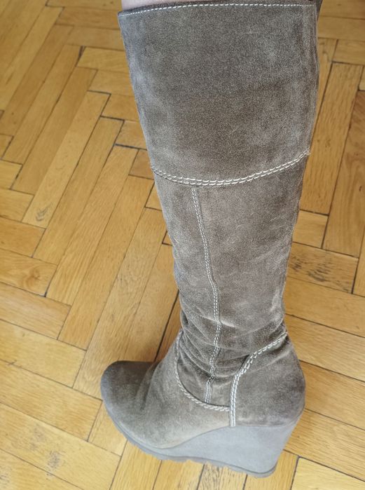 Високи ботуши Sam Edelman и кафяви с платформа