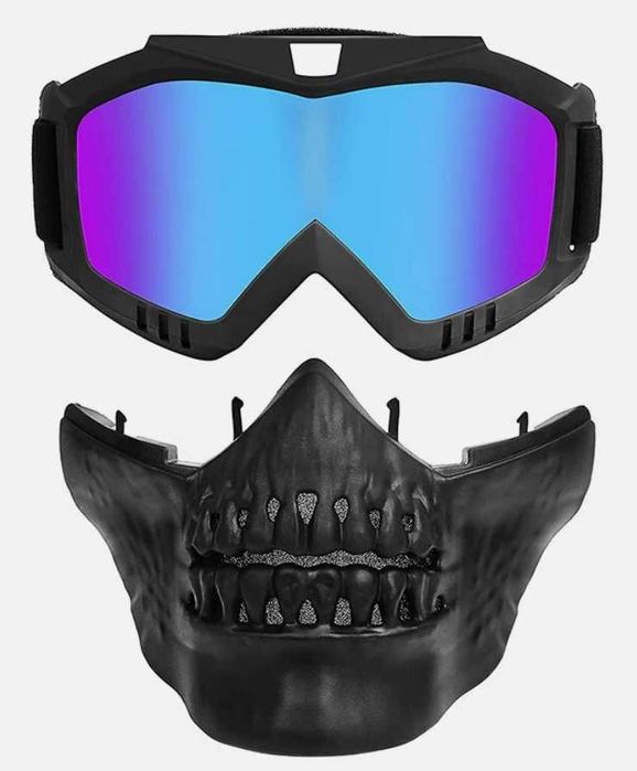 Ochelari si masca MOTO / SKI / SNOWBOARD/ BICICLETA  - Craniu