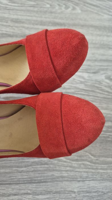 Pantofi rosii dama 39 piele noi