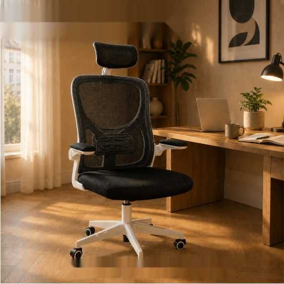 Компьютерное кресло ErgoFlex Basic, черно-белое