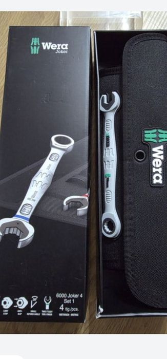 Set 4 chei combinate cu clichet WERA JOKER 6000