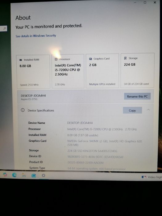 Laptop Acer Aspire E 15