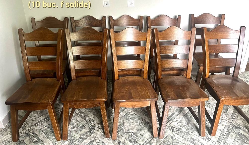 Scaune din lemn masiv stejar pentru bucataire, terasa sau living