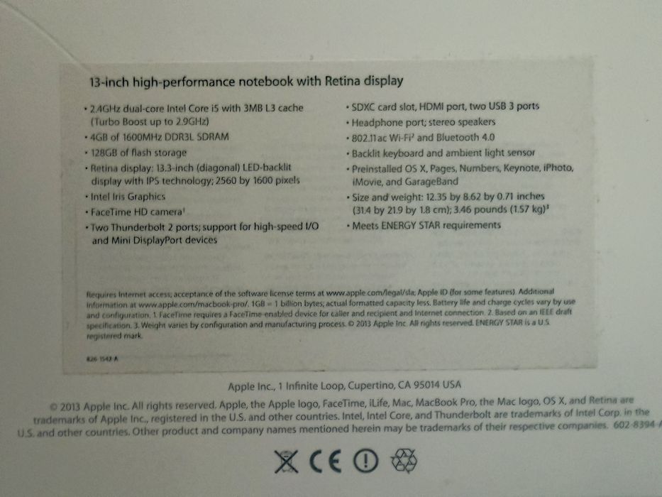 Macbook Pro 13” 2013