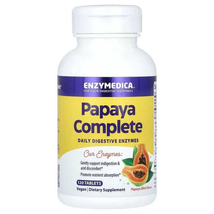 Enzymedica Papaya Complete папайя и мята 120 и 240 таблеток