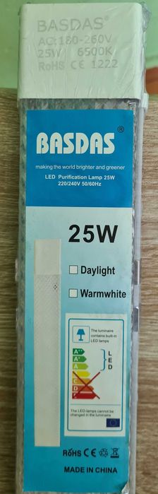 Corp LED prismatic, 25W, 6500K