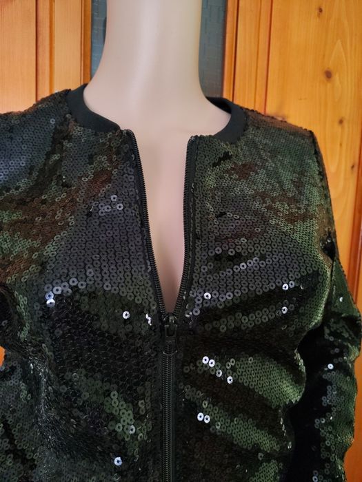 Geacă neagră cu paiete H &M